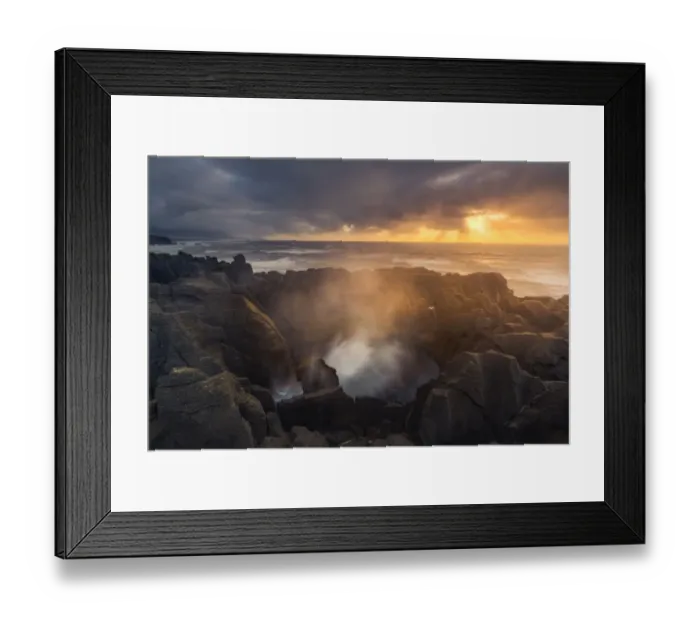 Framed Print : Blow holes at Pancake rock New Zealand Framed Print : Blow holes at Pancake rock New Zealand
