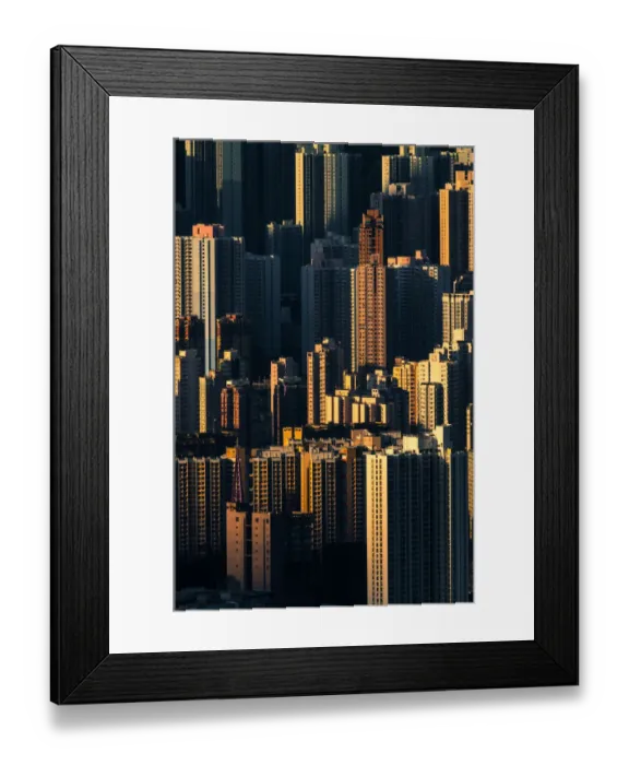 Framed Print : hong kong residential buildings arrangement Framed Print : hong kong residential buildings arrangement