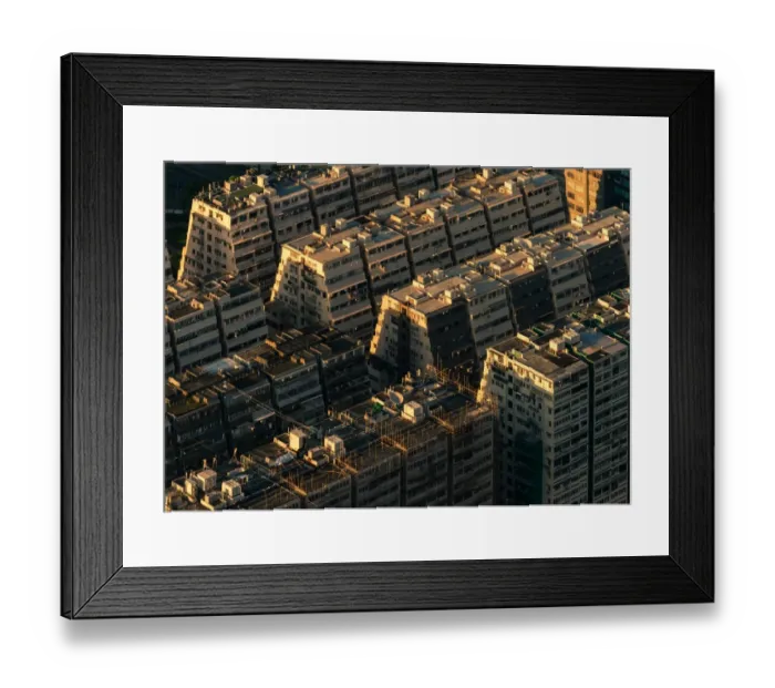Framed Print : series of Apartment building in Hong Kong Framed Print : series of Apartment building in Hong Kong