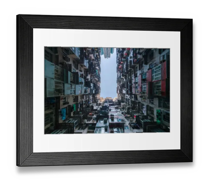 Framed Print : local apartment building in Hong Kong Framed Print : local apartment building in Hong Kong