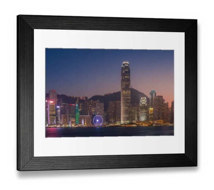 Framed Print : Hong Kong business district skyline Framed Print : Hong Kong business district skyline