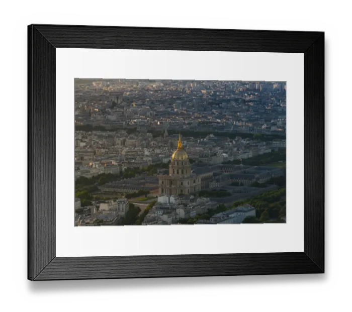 Framed Print : Les Invalides from tour montparnasse Framed Print : Les Invalides from tour montparnasse