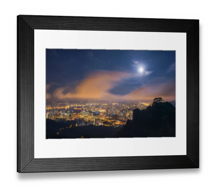 Framed Print : Night view of Hong Kong city Framed Print : Night view of Hong Kong city