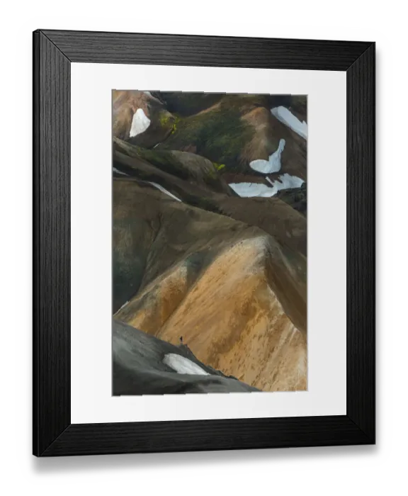Framed Print : A man standing on a ridge Framed Print : A man standing on a ridge