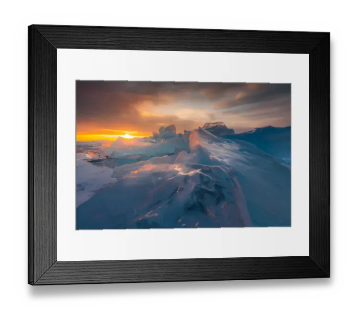 Framed Print : Iceberg stacks at Lake Baikal Framed Print : Iceberg stacks at Lake Baikal