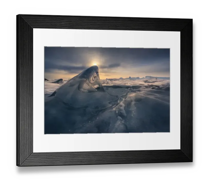 Framed Print : Wave form of frozen lake Framed Print : Wave form of frozen lake