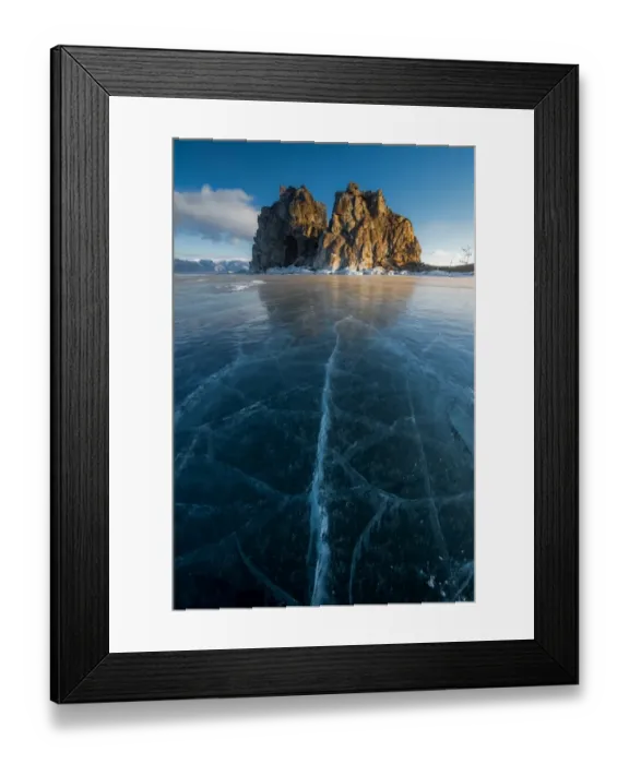 Framed Print : Shamanka rock of Baikal lake