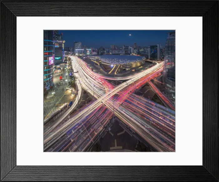 Framed Print : Night view of Dongdaemun district Framed Print : Night view of Dongdaemun district