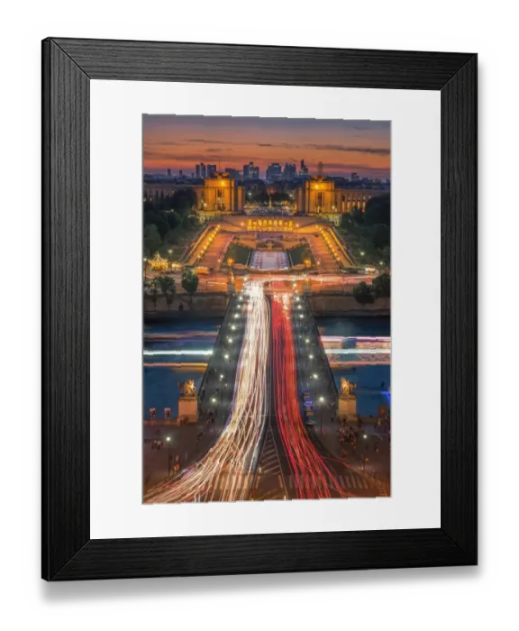 Framed Print : Jardins di trocadero from Eiffel tower Framed Print : Jardins di trocadero from Eiffel tower