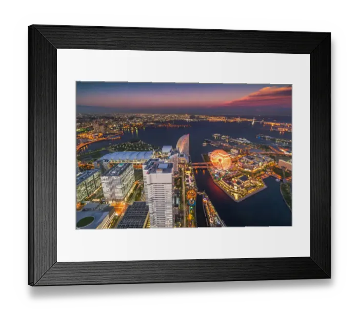 Framed Print : Night view of Yokohama city Framed Print : Night view of Yokohama city