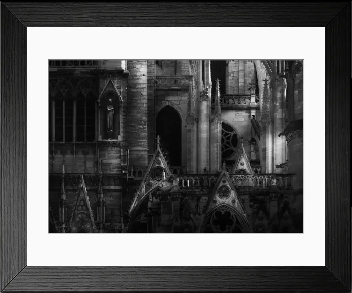 Framed Print : Notre dame elevation detail Framed Print : Notre dame elevation detail