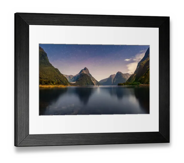 Framed Print : Milford sound scenic night view Framed Print : Milford sound scenic night view