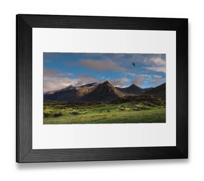 Framed Print : Iceland mountain scene at Hofn Framed Print : Iceland mountain scene at Hofn