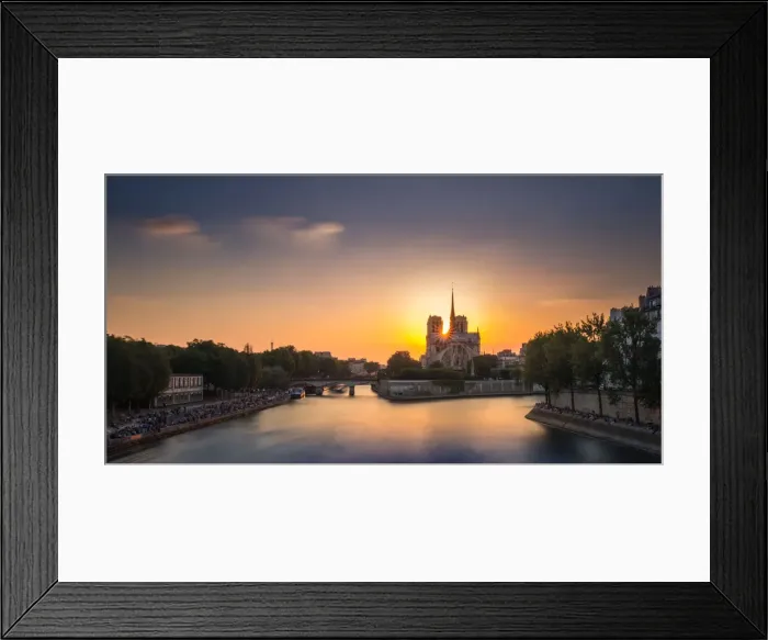Framed Print : Sunset over Notre Dame Framed Print : Sunset over Notre Dame