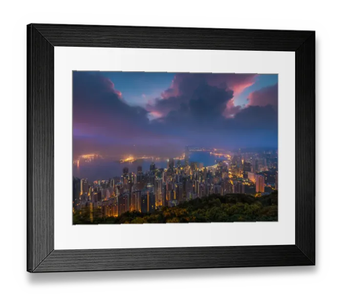 Framed Print : misty morning view of Hong Kong Framed Print : misty morning view of Hong Kong