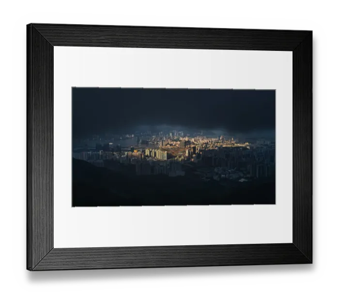 Framed Print : A raind cloud over Hong Kong city Framed Print : A raind cloud over Hong Kong city