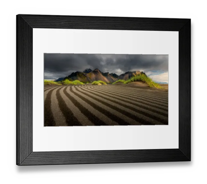Framed Print : Vestrahorn with sand dune foreground Framed Print : Vestrahorn with sand dune foreground