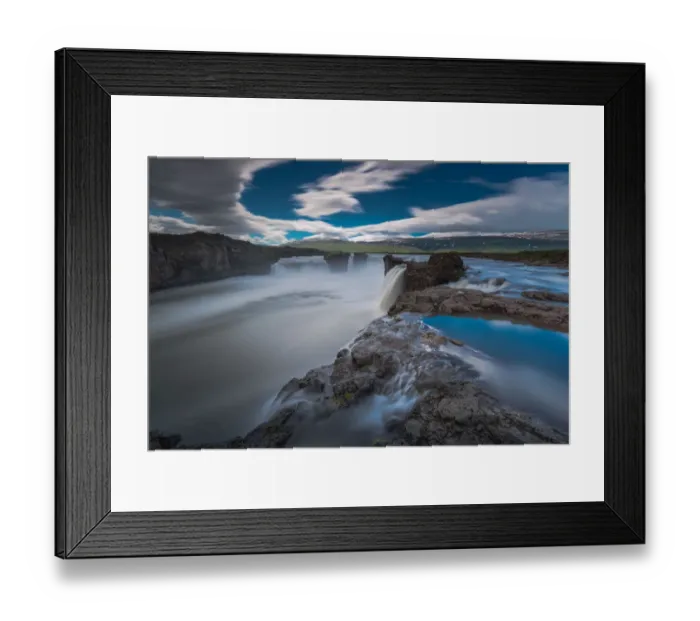 Framed Print : Godafoss summer scene Framed Print : Godafoss summer scene