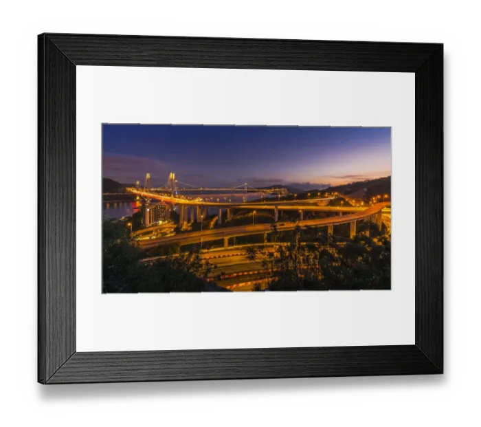 Framed Print : Layering of Hong Kong highway night view Framed Print : Layering of Hong Kong highway night view