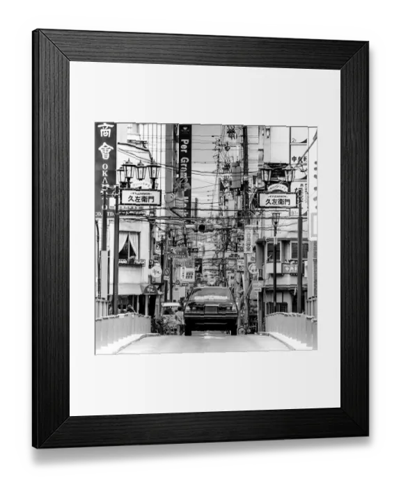 Framed Print : Japanese character street scape