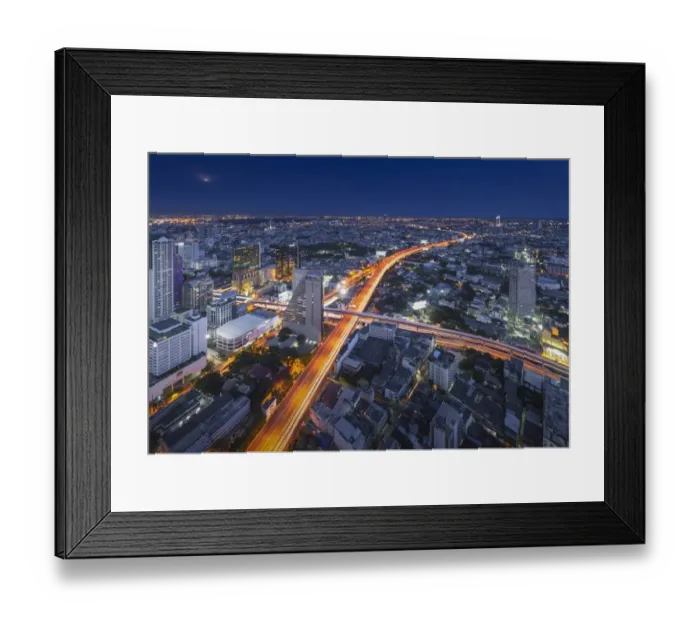 Framed Print : Bangkok highway light trail Framed Print : Bangkok highway light trail