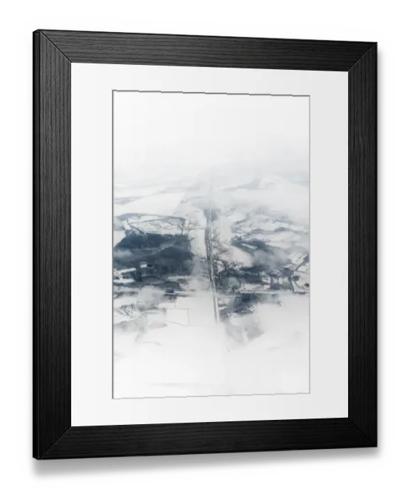Framed Print : Aerial view of Hokkaido country side Framed Print : Aerial view of Hokkaido country side
