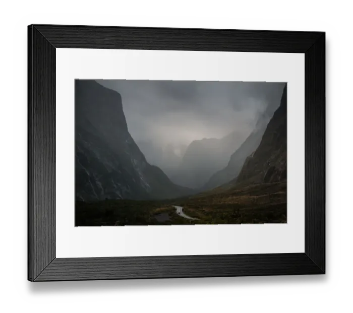 Framed Print : Milford sound scenic road