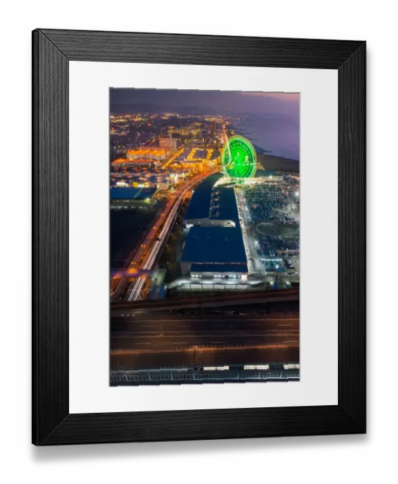 Framed Print : night view of Rinku town sea front Framed Print : night view of Rinku town sea front