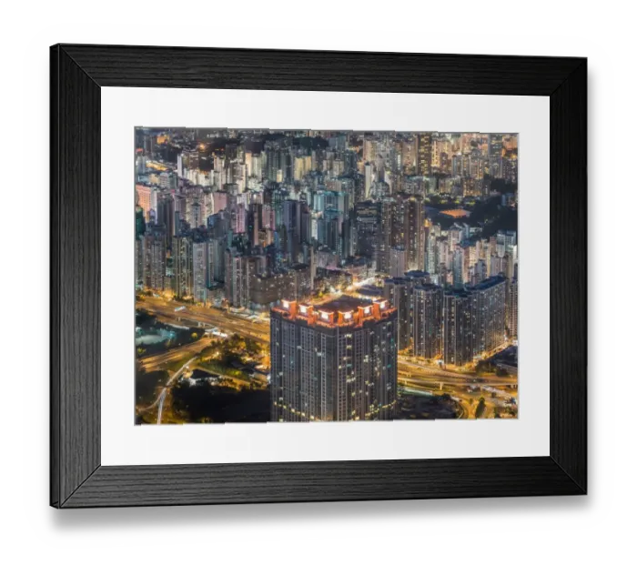 Framed Print : City light of Hong Kong Framed Print : City light of Hong Kong