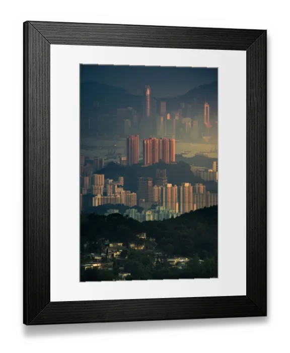 Framed Print : Different types of building in Hong Kong Framed Print : Different types of building in Hong Kong