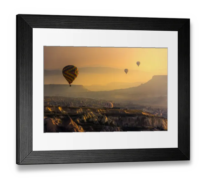Framed Print : hot air balloons over cappadocia landscape Framed Print : hot air balloons over cappadocia landscape