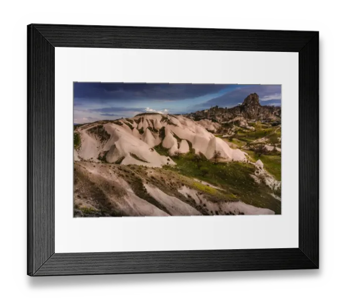 Framed Print : Uchisar castle with rock foreground Framed Print : Uchisar castle with rock foreground