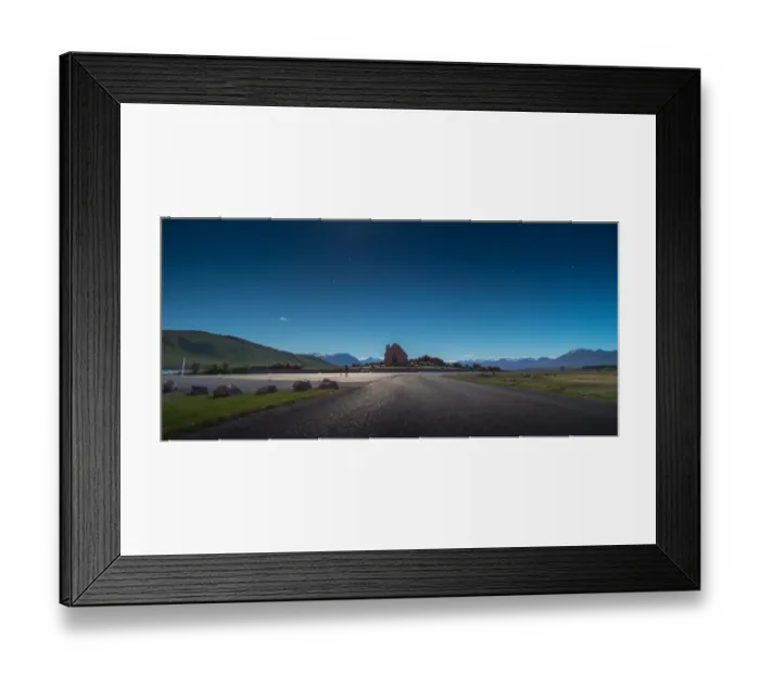 Framed Print : The church of a good shepherd at night