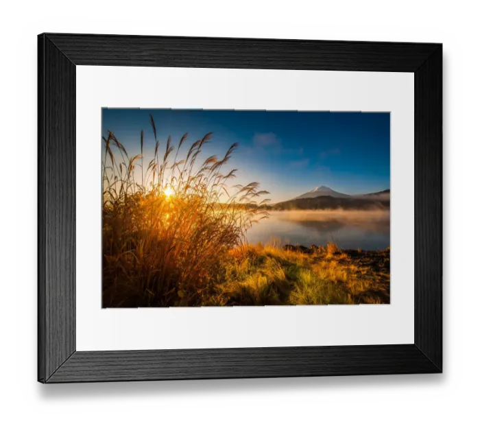Framed Print : Beautiful landscape of Mt. Fujiyama with sunrise Framed Print : Beautiful landscape of Mt. Fujiyama with sunrise