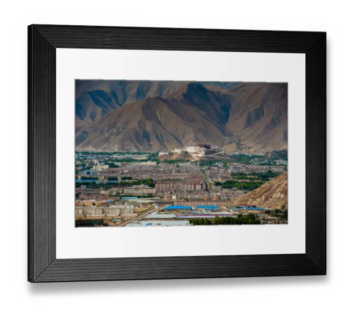 Framed Print : view of Lhasa city from distance Framed Print : view of Lhasa city from distance