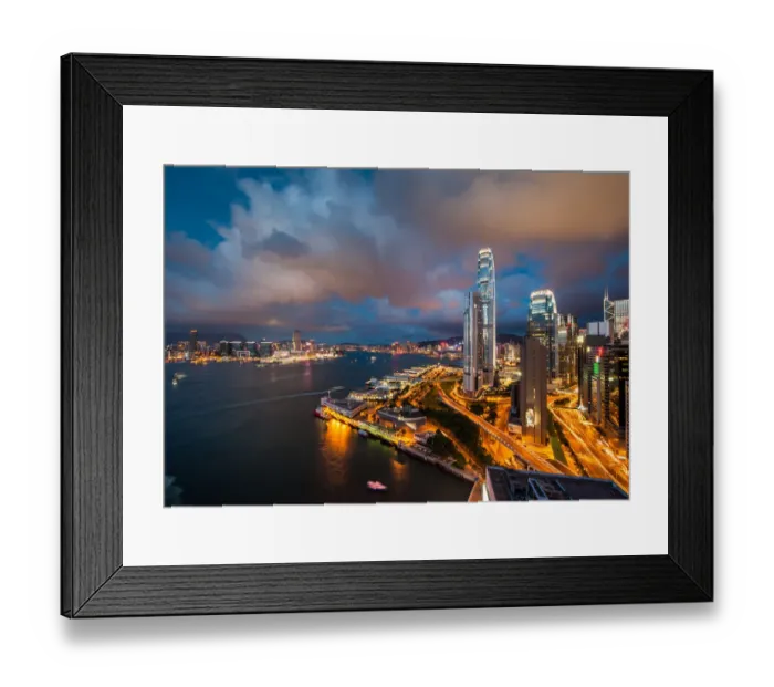 Framed Print : Night view of Hong Kong Victoria bay Framed Print : Night view of Hong Kong Victoria bay