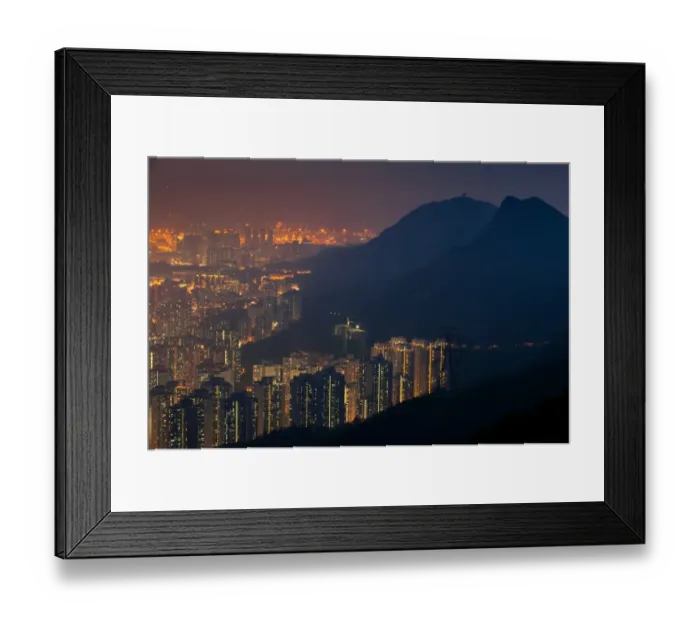 Framed Print : Hong Kong city merge with natural setting