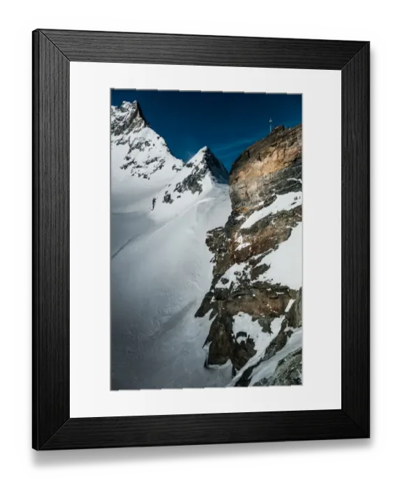Framed Print : High Cliff at Junfraujoch of Switzerland Framed Print : High Cliff at Junfraujoch of Switzerland