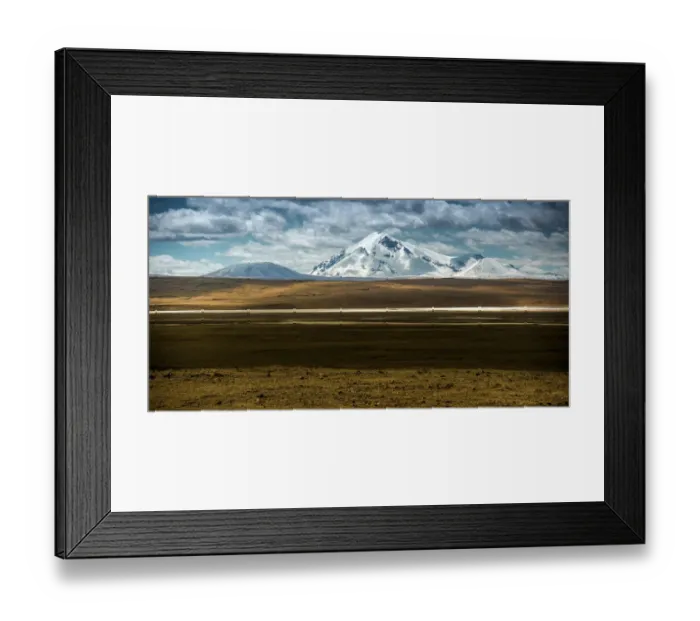 Framed Print : Snow mountain over Tibetan plateau Framed Print : Snow mountain over Tibetan plateau