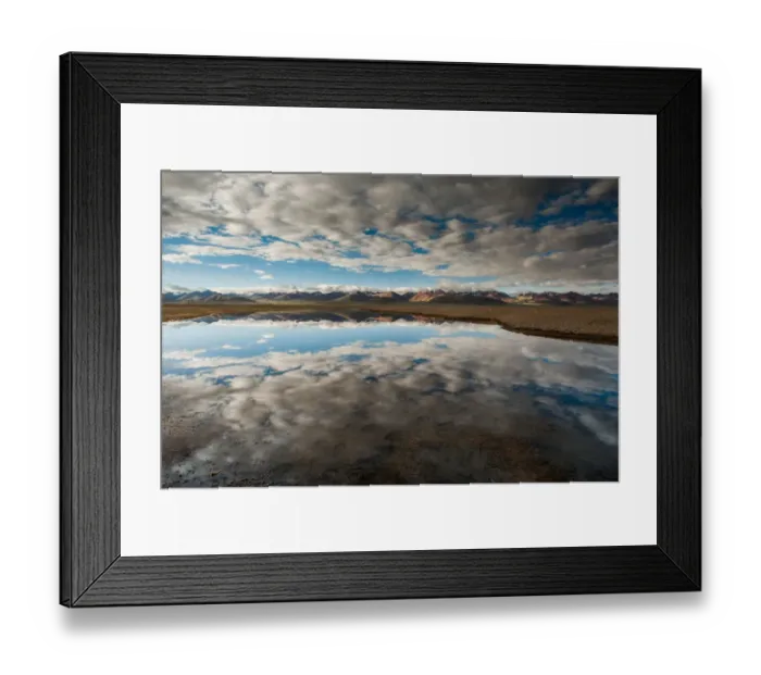 Framed Print : Reflection of sky over Namtso lake Framed Print : Reflection of sky over Namtso lake