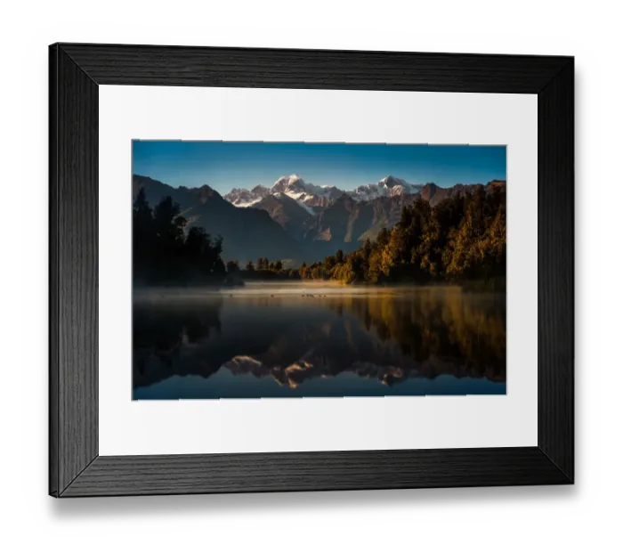 Framed Print : Lake Matheson with reflection of Mt. Cook Framed Print : Lake Matheson with reflection of Mt. Cook