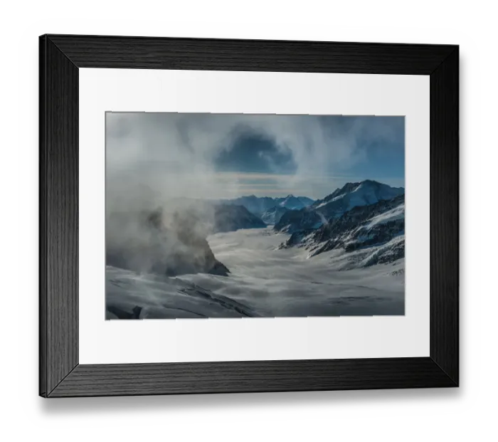 Framed Print : Jungfraujoch with rolling cloud