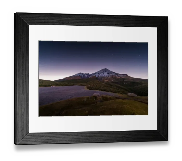 Framed Print : Night view of mount Taranaki