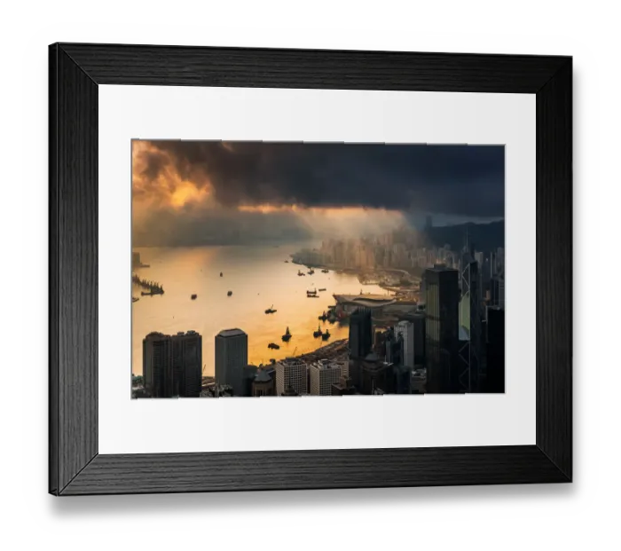 Framed Print : Morning light shine over Victoria bay Framed Print : Morning light shine over Victoria bay