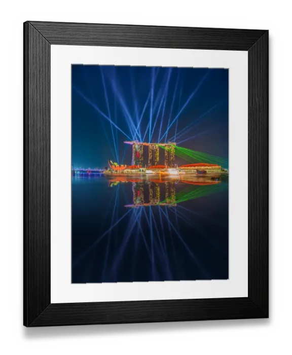 Framed Print : Light show at Marina bay Framed Print : Light show at Marina bay