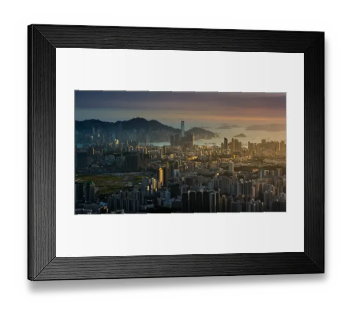 Framed Print : Evening scene of Kowloon city