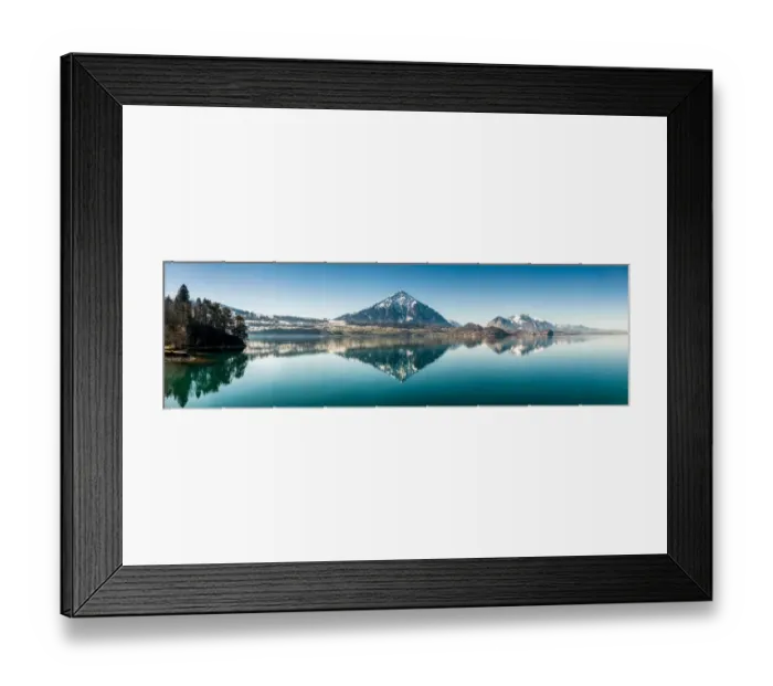 Framed Print : Panorama of Lake Thun Framed Print : Panorama of Lake Thun