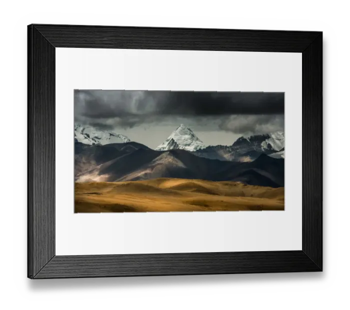 Framed Print : Triangular snow mountain Framed Print : Triangular snow mountain