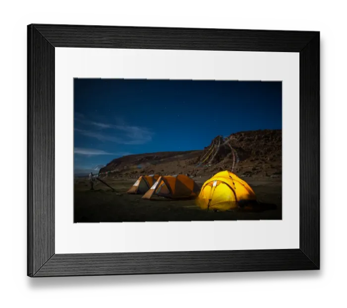 Framed Print : Camping at Manosarovar lake Framed Print : Camping at Manosarovar lake