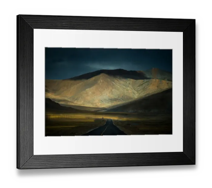 Framed Print : Road that pass through Tibetan plateau